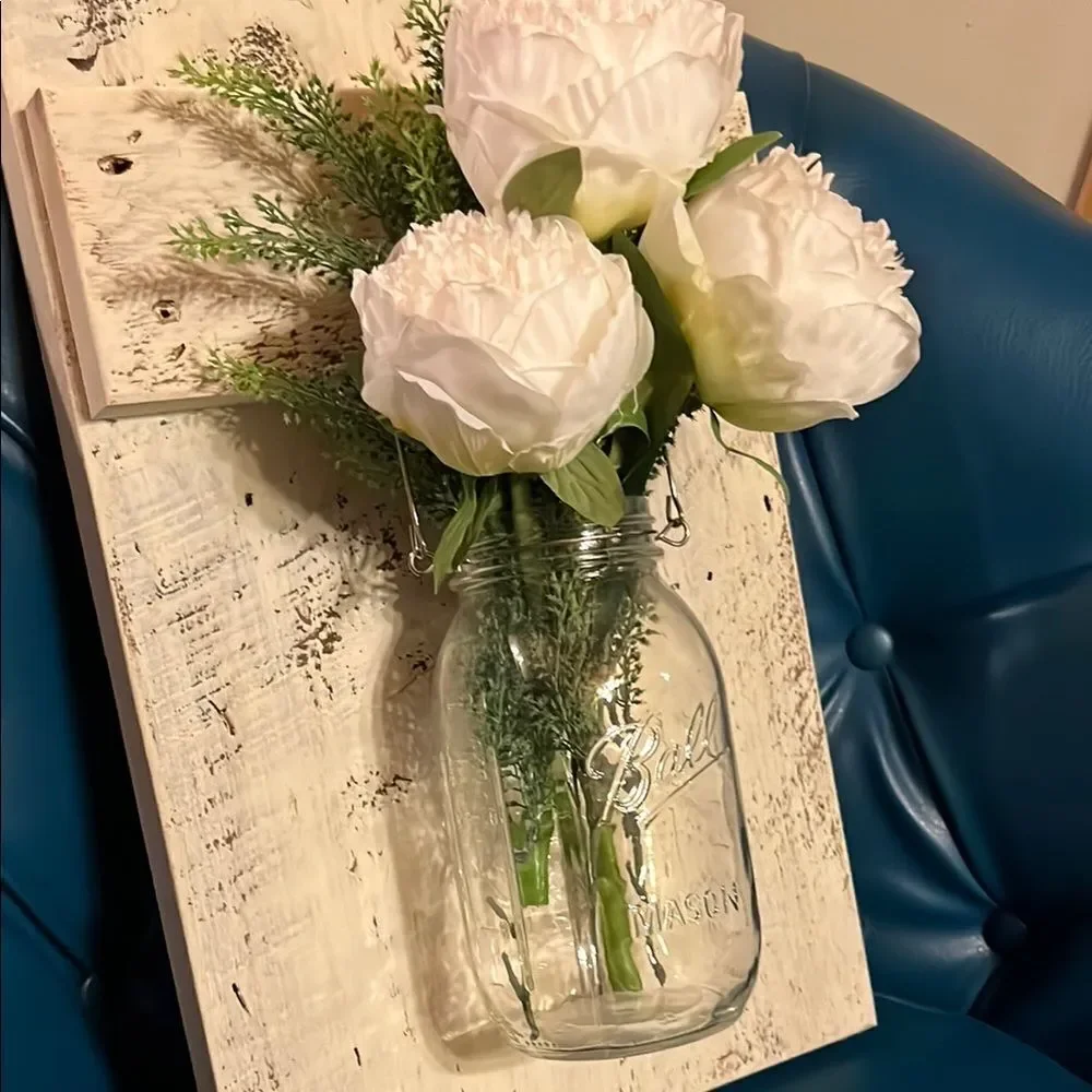 Mason Jar Floral Wall Accent